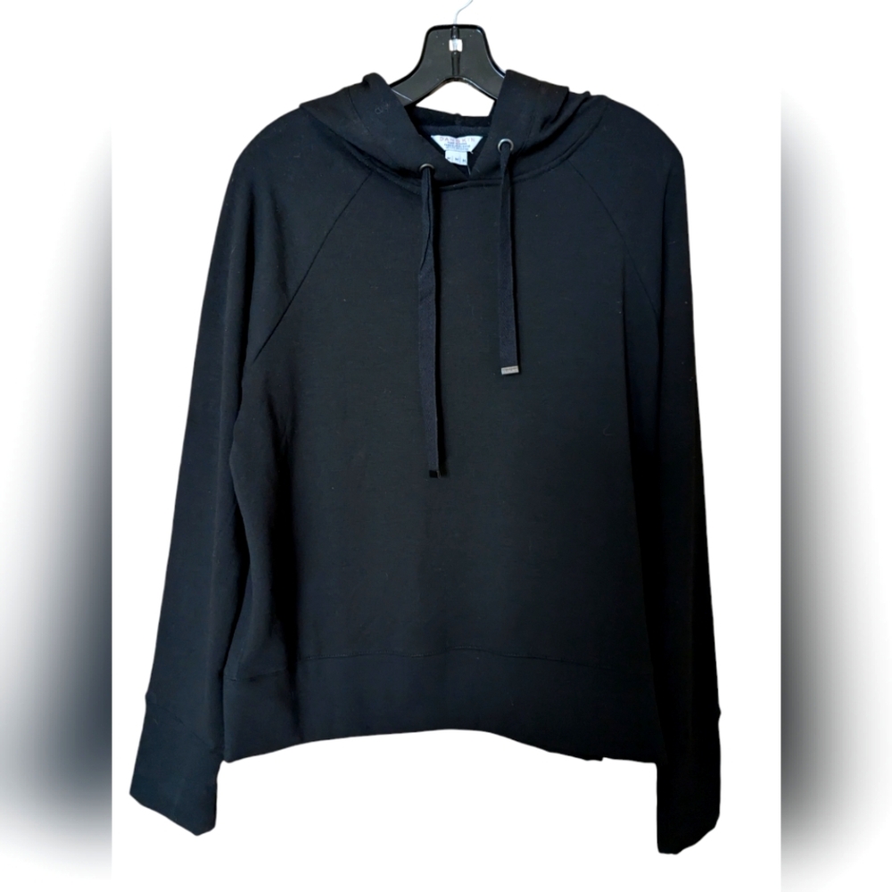 Danskin *REPREVE* black lightweight pullover drawstring hoodie. NWT. Recycled